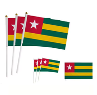 Drapeaux rectangulaires personnalisés de haute qualité en polyester, avec mât en plastique, séchage rapide, anti-plis, durables, avec impression numérique