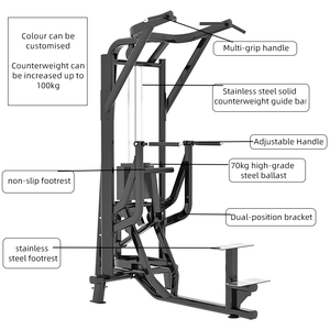 Máquina de dominadas asistidas de pie para entrenamiento funcional: fortalece los músculos de la espalda con movimiento de dominadas asistidas seguro. - Product Image 5