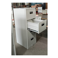 Armoire de rangement moderne à 4 tiroirs en métal avec barre verticale verrouillable, armoire en acier pour le bureau, meubles de classement bon marché