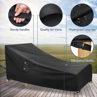 Housse de canapé imperméable et résistante aux UV pour meubles de jardin Housse de chaise longue d'extérieur Housse de chaise longue de patio