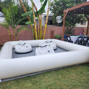 Piste gonflable extérieure, jouet d'équitation, piste <span class=keywords><strong>de</strong></span> <span class=keywords><strong>circuit</strong></span> <span class=keywords><strong>de</strong></span> course <span class=keywords><strong>de</strong></span> voitures tamponneuses, piste <span class=keywords><strong>de</strong></span> karting en arc <span class=keywords><strong>de</strong></span> PVC gonflable sur route incurvée - Product Image 1