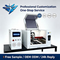 Máquina de Corte Láser de Fibra CNC Mini LCVTX 4040 de 1500W, Repetibilidad de ±0.03mm, Precisión de Corte de ±0.05mm, Fabricación de Joyería y Metal
