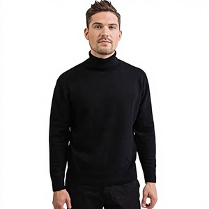 Pull en tricot personnalisé pour homme, col roulé en cachemire, anti-rides, respirant, anti-rétrécissement - Product Image 1