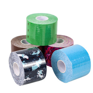 Échantillon gratuit de ruban adhésif kinesiologique personnalisé imprimé, léger, respirant, imperméable, de 5 m x 5 cm, pour le soutien athlétique, ruban adhésif sportif en coton de 5 cm de largeur - Product Image 1