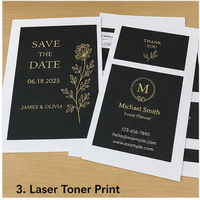 Rouleau de feuille d'or numérique pour machine à estamper, cartes de visite, invitations de mariage, papier pour imprimante laser