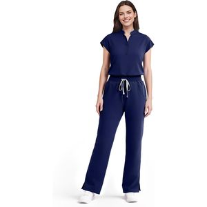Conjunto de Uniformes Médicos para Mujer FOXA, Top sin Mangas, Pantalones Rectos, 9 Bolsillos, Cintura Elástica, Uniformes de Hospital - Product Image 1