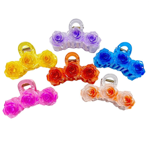 Pinza para el pelo Angelina Three Roses de 10 cm, colorida, para mujeres y niñas - Product Image 1