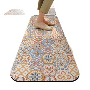 Tapete de Cocina Cuadrado Especial de 2.5mm de Grosor, Estilo Pastoral, Se Puede Fregar, Absorbente de Aceite, Antideslizante - Product Image 5