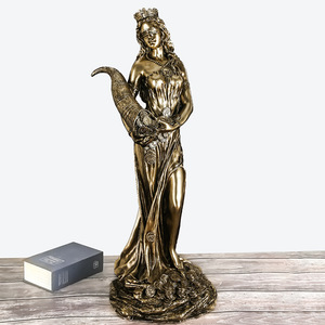 Estatua de riqueza de diosa griega de resina con exhibición de cajero de regalo de apertura y decoración de la suerte de oficina ecológica personalizada - Product Image 2