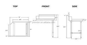 Commercial Right Hand Dishwasher Drying Table, Heavy Duty Stainless Steel Drain Workbench for Catering Dishwashing - Product Image 4