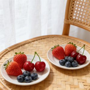 6cm Double Headed Cherry Model Eco-Friendly Plastic Faux Food Display Decoration Business Gift Red DIY Green Handle Kitchen - Product Image 3