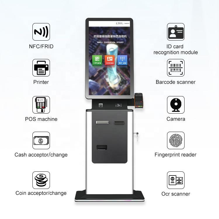 Self Service Passport Scanner Boarding Pass Printing Machine Floor ...