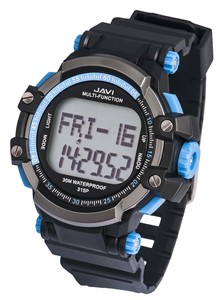 Azul del <span class=keywords><strong>reloj</strong></span> <span class=keywords><strong>Skmei</strong></span> venta al por mayor nuevo concepto barato <span class=keywords><strong>reloj</strong></span> electrónico 5ATM resistente al agua cronógrafo de acer - Product Image 3