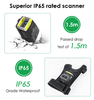 GS02 Industry-grade Mini Size 2D Ring Barcode Scanner Portable QR Code Wireless Wearable Glove Leather Scanner in Stock USB