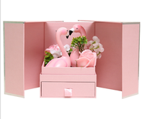 Coffrets cadeaux élégants et protecteurs avec boîte d'emballage de fleurs en ruban au design personnalisable