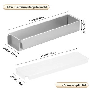 Bandeja Rectangular de Acero Inoxidable <span class=keywords><strong>para</strong></span> Hornear Pasteles, Molde <span class=keywords><strong>para</strong></span> Tiramisú, Pastel de Queso, Mousse, con Lateral Móvil, Molde Metálico <span class=keywords><strong>para</strong></span> Pasteles - Product Image 5