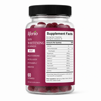 Gummies éclaircissantes 4-en-1 au glutathion et collagène, vitamine C, biotine pour cheveux, ongles et peau – Complément alimentaire OEM Marque Privée