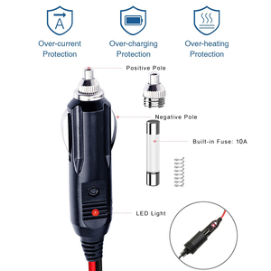 Vente flash SPT-2 18 AWG 12-24V Moderne 10A Adaptateur de prise allume-cigare mâle avec surveillance de tension avec garantie d'un an pour voiture - Product Image 2