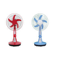 Energy Ventilateur de table solaire avec chargeur d'urgence de 16 pouces Ventilateur de refroidissement par air CA/CC avec support de lumière LED