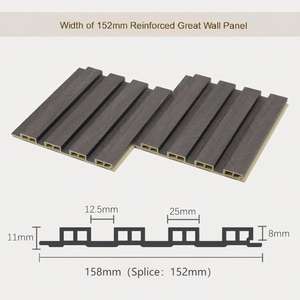 Tablero decorativo de pared compuesto de madera y plástico para el hogar, paneles de revestimiento de paredes exteriores WPC impermeables - Product Image 6