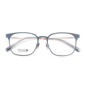Montures de lunettes en titane 2441, monture rectangulaire complète, durable, unisexe, verres en résine pour ordonnances - Product Image 5