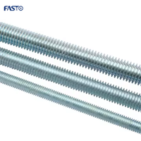 Barres filetées en acier galvanisé M8 M10 M12 de fabrication chinoise, norme DIN 975 Classe 4 pour la construction