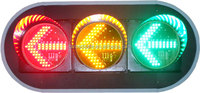 Feu de signalisation directionnel LED à 3 flèches de 300 mm avec énergie solaire, visibilité de 800 m, 69 LED, lumière piétonne rouge/verte