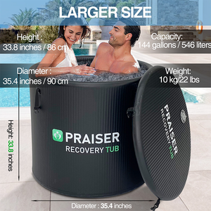 2025 pliable baril Portable baignoire froide bain à remous extérieur glace bain <span class=keywords><strong>Spa</strong></span> baignoires baignoires - Product Image 3