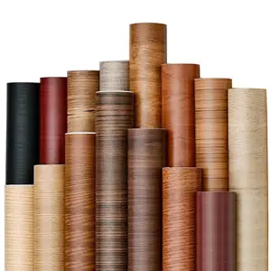 Vinyl wrap roll wooden colour PVC decor film wood texture forsting polyvinyl foil pvc laminating wooden sheet for door skin