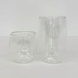 Tasses à café en verre rond à double paroi en verre borosilicate de haute qualité, pré-percées, 8oz, 12oz, 15oz, pour boules de neige et paillettes DIY - Product Image 4
