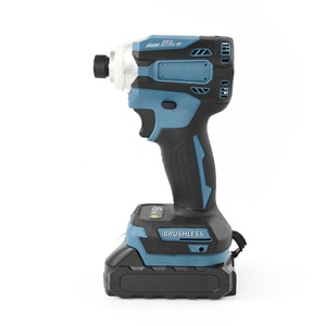 Factory OEM 18V 200N. M Destornillador eléctrico sin escobillas 3 engranajes Inalámbrico 1/4 "Juego de controladores de impacto con enchufes compatibles - Product Image 1