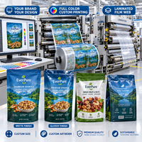 Pochette à fond plat personnalisée avec fermeture éclair, sac d'emballage alimentaire haute barrière, directement de l'usine