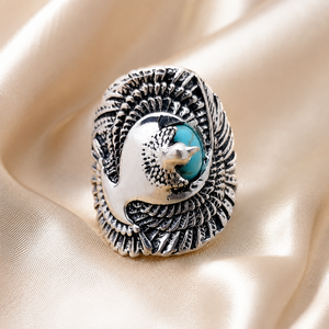 Eagle Design Vintage <b>Ring</b> <b>Men</b> Fashion <b>Ring</b> Retro Style Statement Finger Accessory Bold Design - Product Image 3