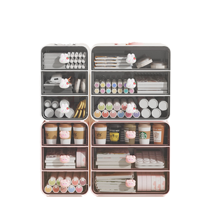 Organisateur de <span class=keywords><strong>bureau</strong></span> transparent avec <span class=keywords><strong>3</strong></span> <span class=keywords><strong>tiroirs</strong></span> Rectangle Home Office Storage Boxes - Product Image 2
