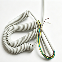 Cable Espiral de PU para Equipos Médicos, Cable Combinado Multifilar de Alta Flexibilidad, Cable Retráctil de PUR para Dispositivos Médicos