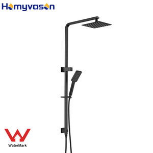 Ensemble de douche combiné complet en laiton noir moderne australien standard robinet en or pommeau de salle de bain colonne de douche ensemble de robinet - Product Image 2