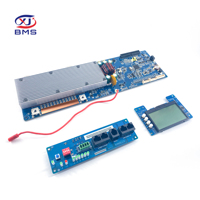 Carte de protection de batterie au lithium LiFePO4 XJ 8S 16S 100A 200A 24V 48V avec circuits intégrés d'équilibrage de cellules LFP, écran LCD intelligent et BMS RS485