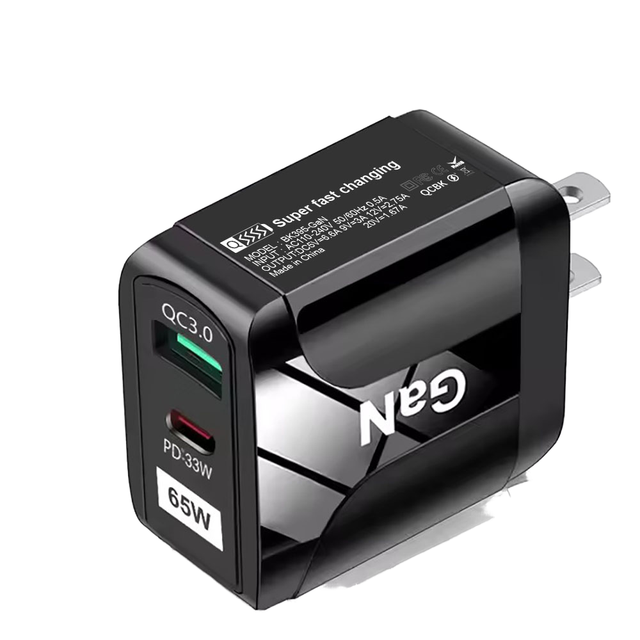 65W GaN Fast Charger PD33W QC3.0 Quick Charging Portable Type C USB-A Charger Fast Charging for iphone Xiaomi