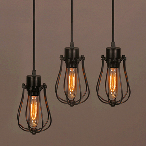 Retro amerikan endüstriyel yaratıcı sanat tek ampul kuş kafesi Loft kolye işık restoran bar için - Product Image 4