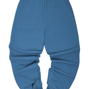Pantalon de jogging décontracté en toile pour homme, taille mi-haute, coupe ample, avec poches et cordon de serrage, idéal pour la gym et l'entraînement - Product Image 4