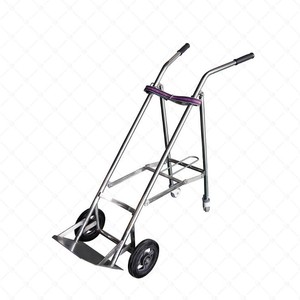 Stainless Steel Oxygen Cylinder <b>Trolley</b> 304 Medical Gas Cylinder Cart With Fixed Bracket Transport Cart For Hospital Use - Product Image 1