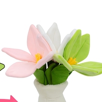 Jouet vase à fleurs en peluche avec rembourrage en coton PP et doublure en maille lavée - Décoration douce pour chambre à coucher, chambre d'enfant, cadeau