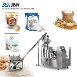 Multifunction Doypack Powder Packaging Pouch Filling Sealing Zipper Premade Giving Bag Packaging Machine