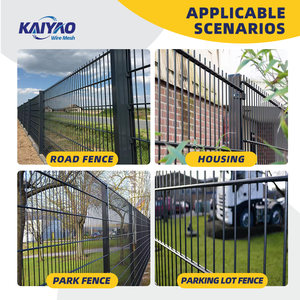 Cerca de malla de alambre doble galvanizada económica y práctica: valla de separación para granjas ganaderas - Product Image 3