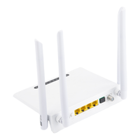 Router Terminal Jaringan Optik FTTH ZC-500GWT XPON ONT 4GE+AC1200 WIFI 5+CATV+WDM+AGC BARU Dual Band ONU+Mesh Realtek RTL9607C