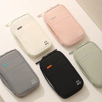 Organisateur de documents multi-compartiments imperméable avec logo personnalisé, blocage RFID, porte-passeport, sac de voyage