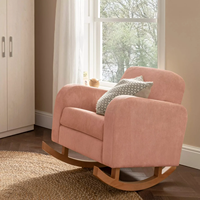 Usine de meubles de maison nordique balcon en bois direct hôtel inclinable tissu inclinable fauteuil de loisirs salon chaise longue à bascule