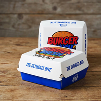 Cajas de Papel para Comida para Llevar, Personalizadas con Marca, para Hot Dogs, Comida Rápida, Hamburguesas y Pollo Frito
