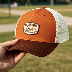 Gorra Trucker Personalizada de Dos Tonos con Logotipo, Malla Trasera, Visera Curva, Cierre Ajustable de Plástico, Estilo Vintage para Exteriores, OEM ODM - Product Image 5