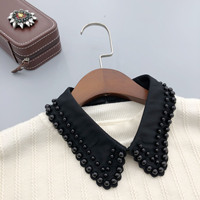 Col Amovible Brodé Large avec Perles pour Homme et Femme – Style Décontracté et Tendance pour l'Été